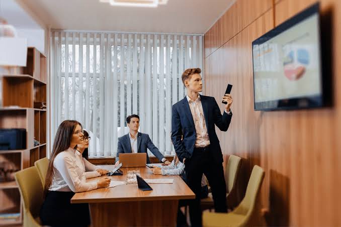 Reunião de estratégia de crescimento digital